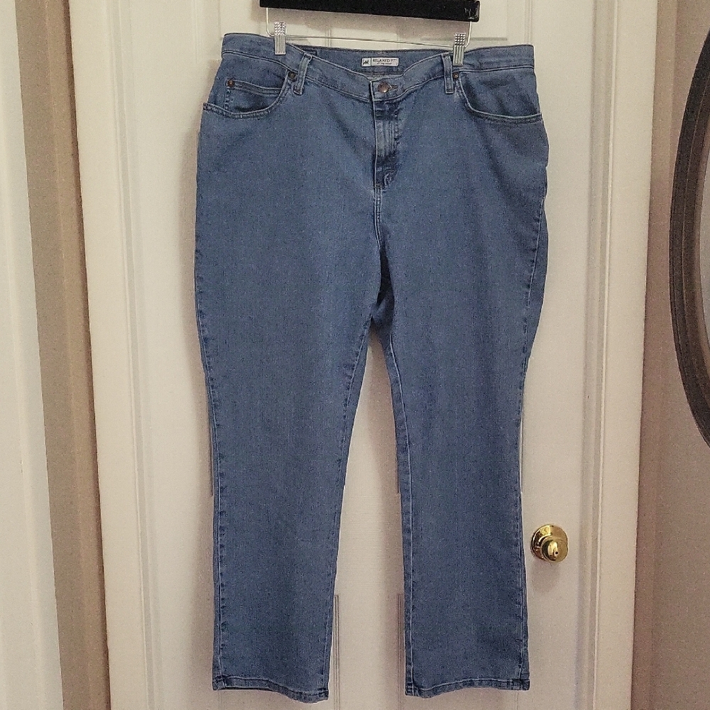 Lee Classic Blue Straight Leg Jeans